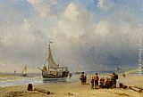 Charles Henri Joseph Leickert Canvas Paintings - Bringing in the catch